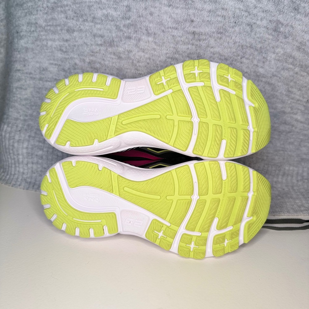 Brooks Adrenaline GTS 23 Womens Running Shoes Black Pink Lime 6.5 B 1203811B037 - Picture 6 of 10